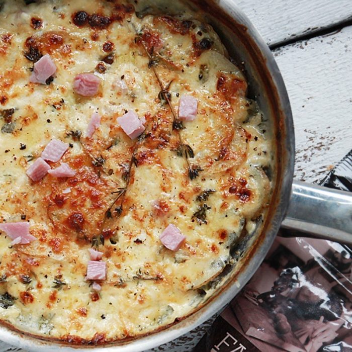 Gratin dauphinois au jambon italien