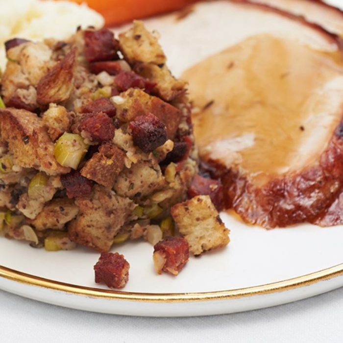 Turkey stuffed with Diced Chorizo